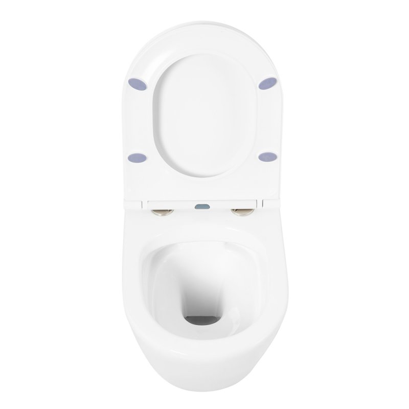 Унитаз подвесной безободковый с сиденьем BelBagno TRE BB8001CHR/SC