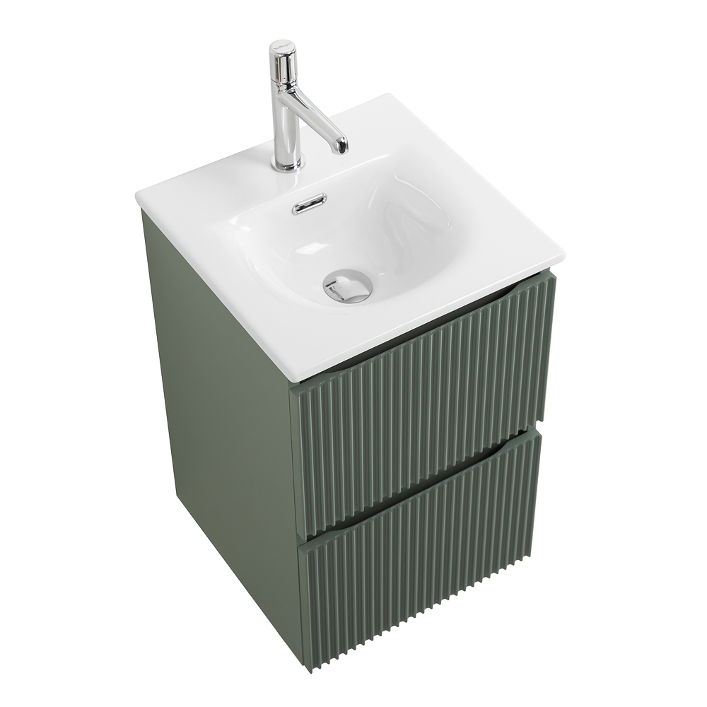 Тумба с раковиной подвесная BelBagno UNO-MINI-400-2C-SO-VO Еловый матовый, раковина белая BB-8099-3-40