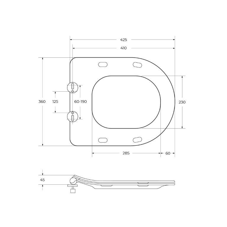 Сиденье быстросъемное, дюропласт, soft close BelBagno BB3105SC