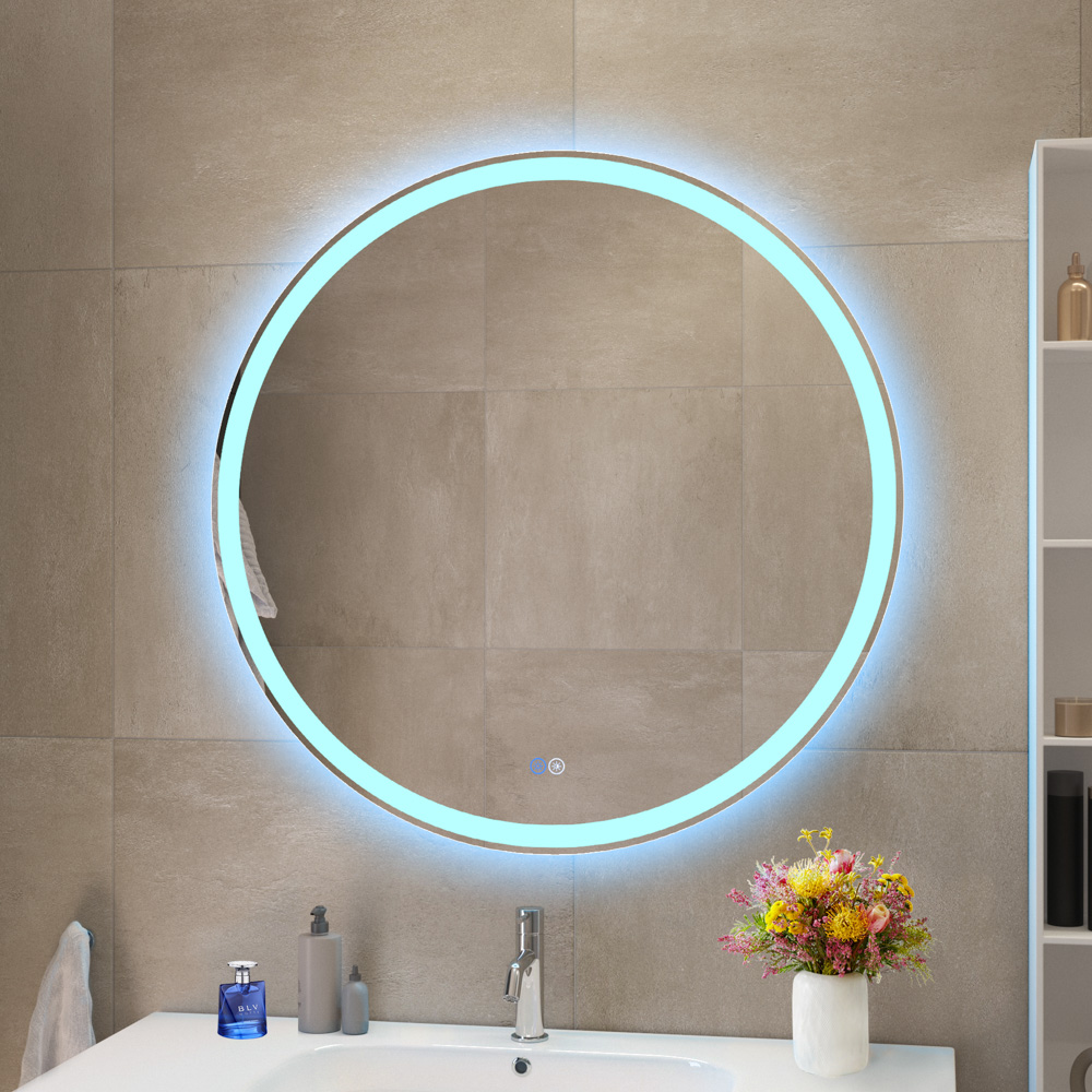 Зеркало Cezares CZR-SPC-MC-800-RGB-TCH с LED подсветкой и RGB подсветкой с сенсорным выключателем и диммером
