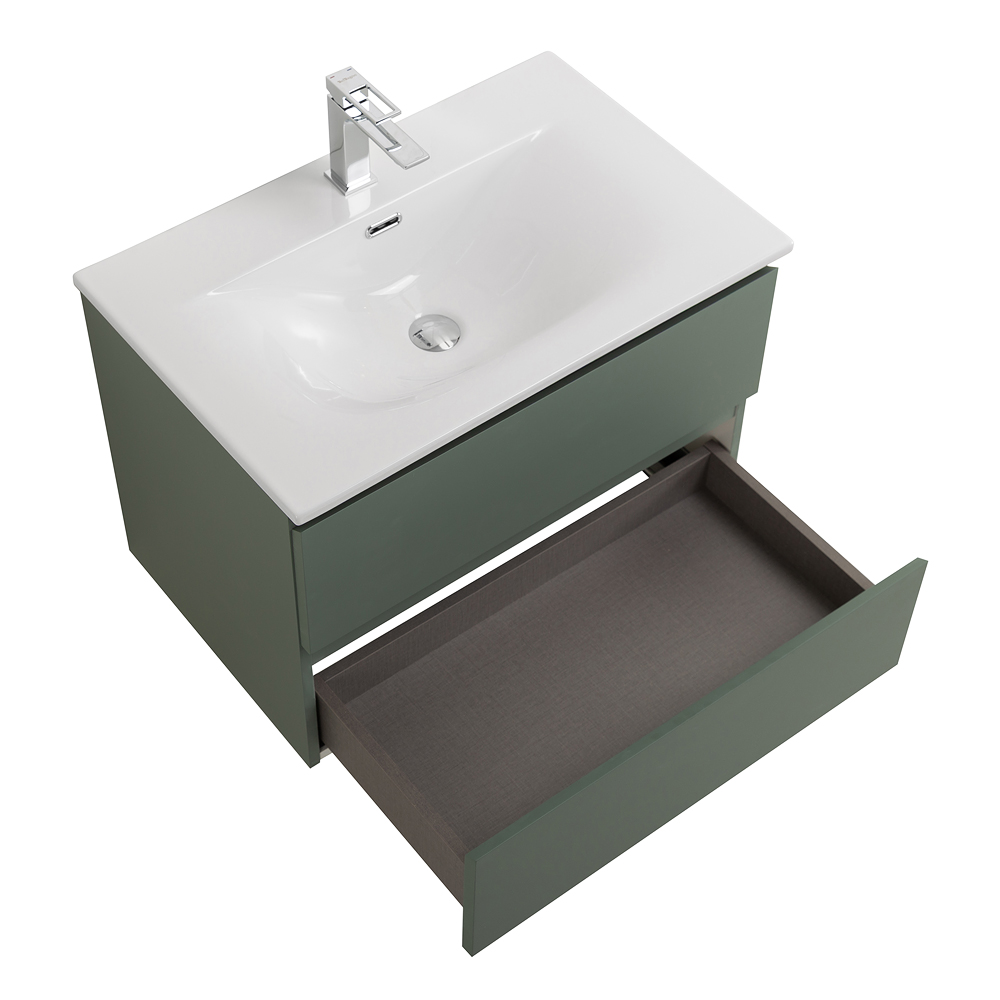 Тумба с раковиной подвесная BelBagno KRAFT-700-2C-SO-VO Еловый матовый, раковина белая BB-8099-70
