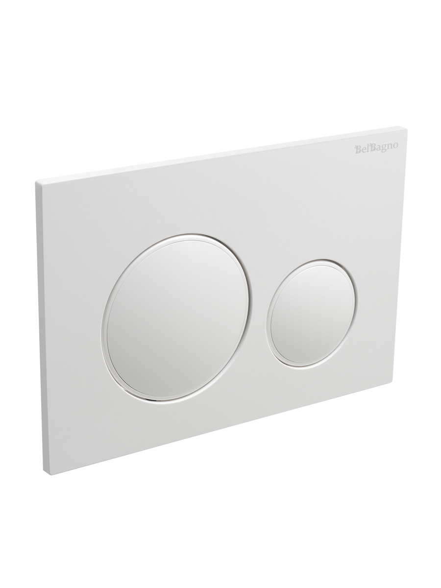 Кнопка смыва BelBagno BB-17C-BL цвет белый глянец