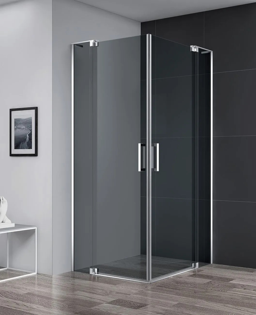 Душевой уголок Cezares SLIDER-A-2-90/100-GRIGIO-Cr