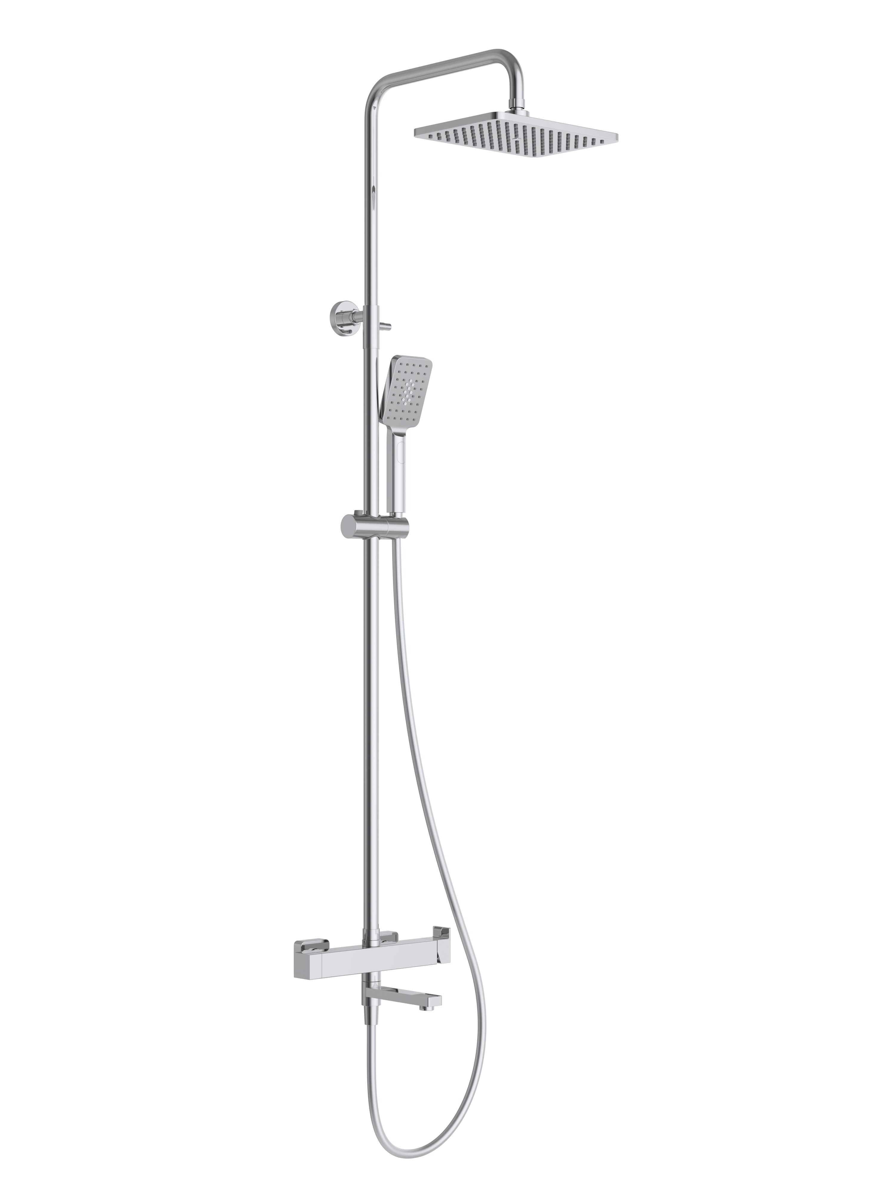 Душевая стойка CEZARES SLIDER-CVD-01 со смесителем и поворотным изливом, хром