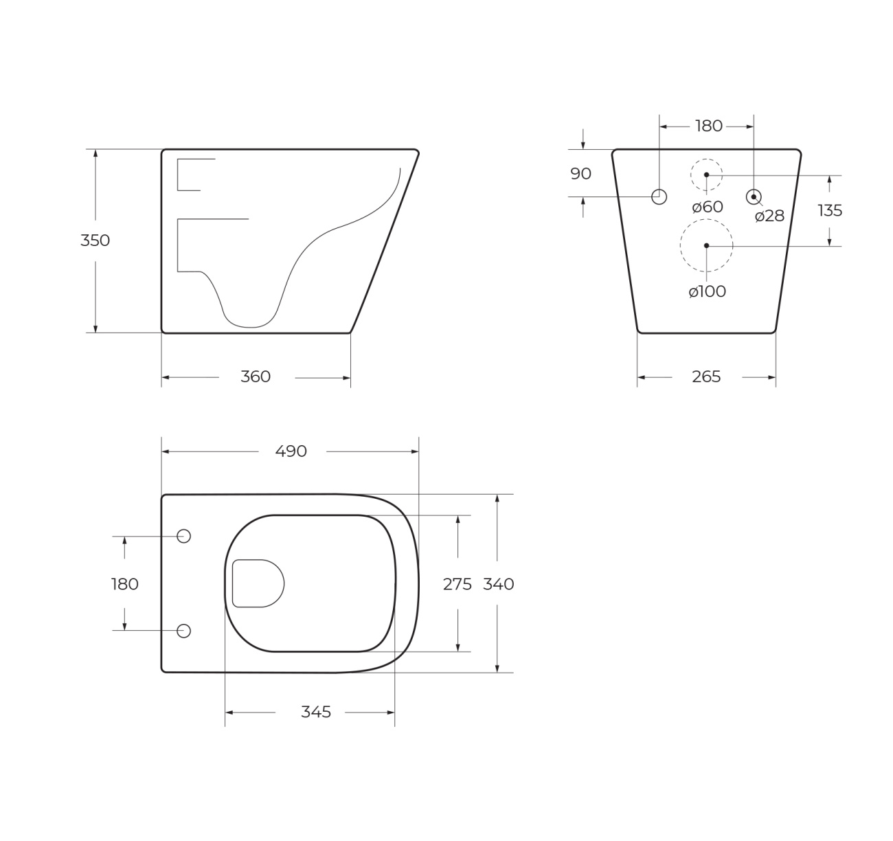 Унитаз подвесной безободковый BelBagno ARDENTE-R BB520CHR