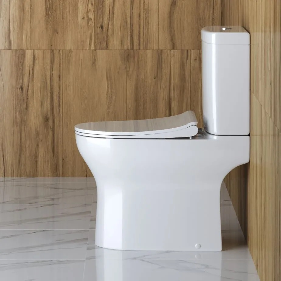 Унитаз-компакт безободковый с сиденьем BelBagno STEAM BB130CPR + BB130T