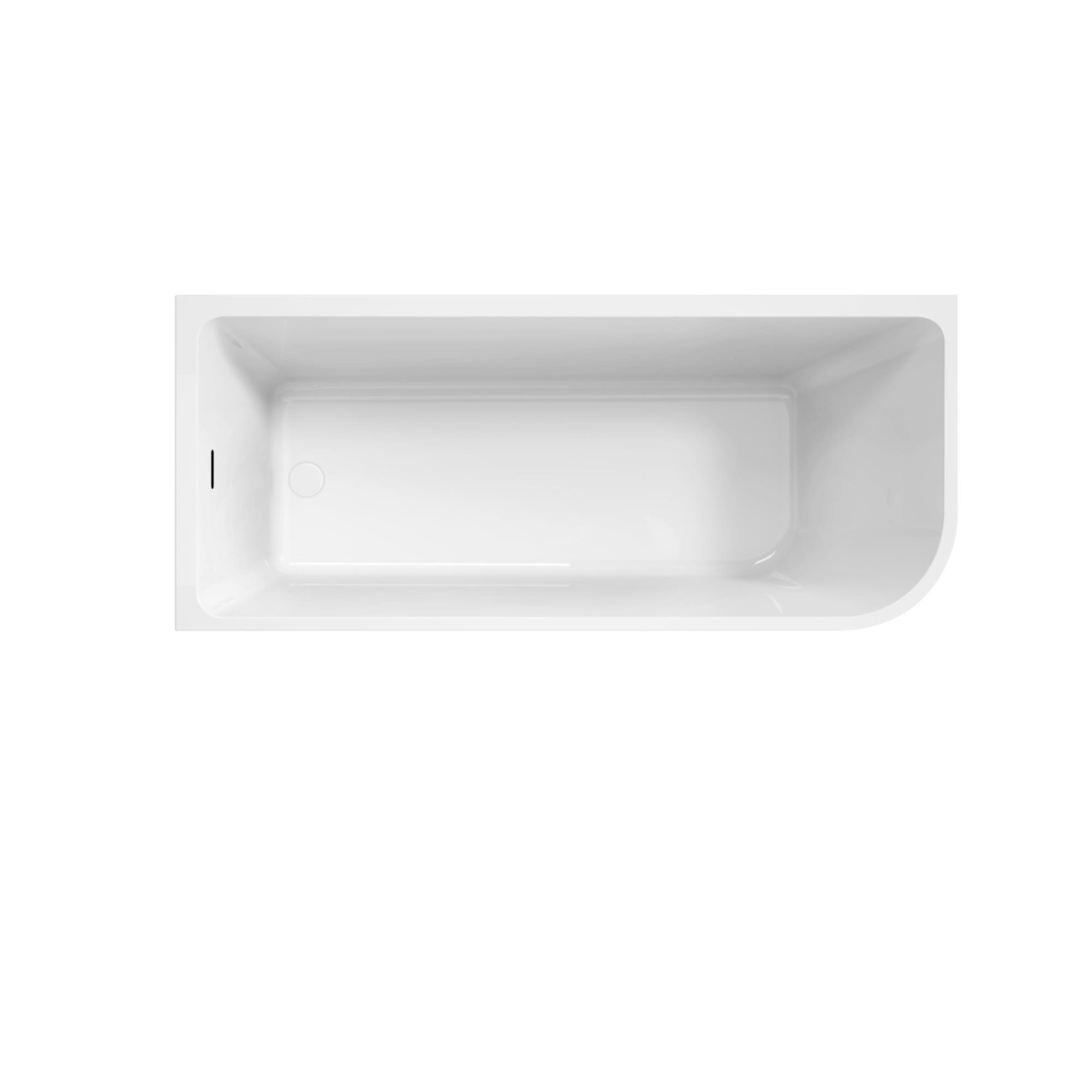 Асимметричная угловая акриловая ванна BelBagno BB712-1500-730-L