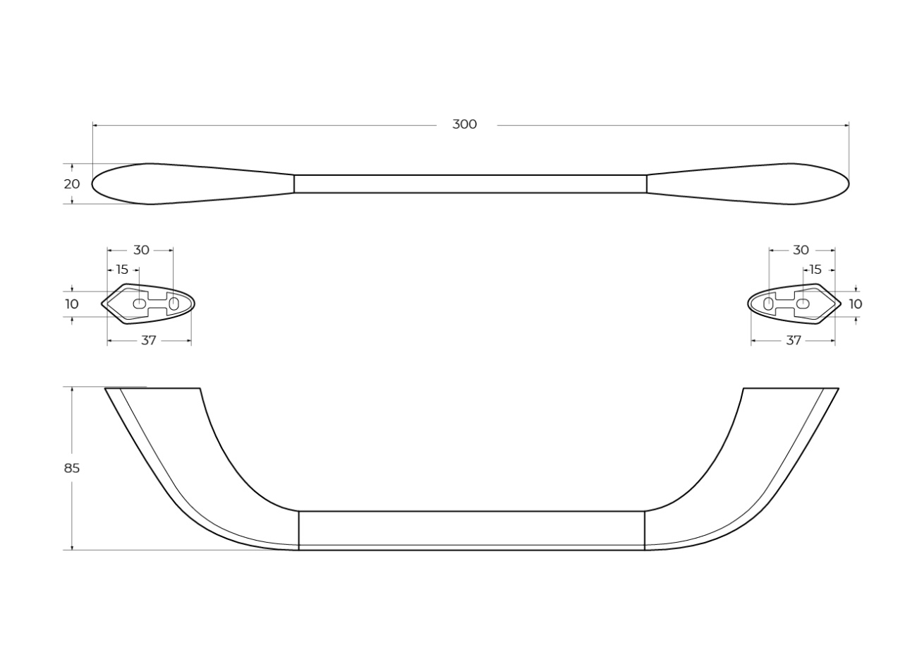 Полотенцедержатель Cezares LINER-TH02-01
