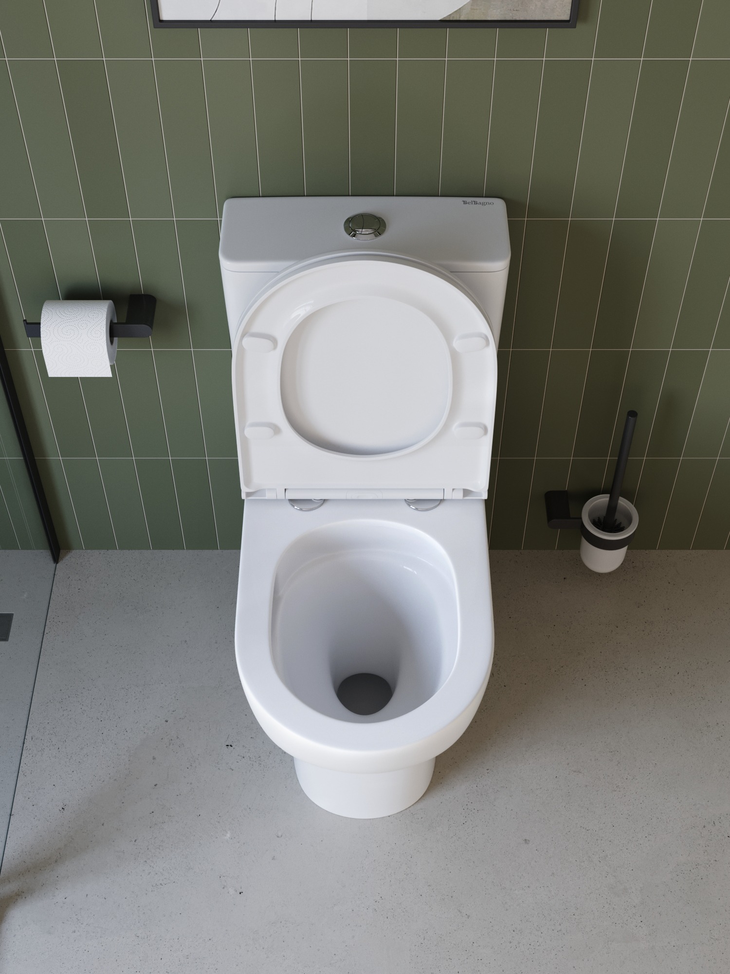 Унитаз-компакт BelBagno LOUNGE-TOR-2 BB2802CP/T-TOR/SC с сиденьем и смывом TORNADO