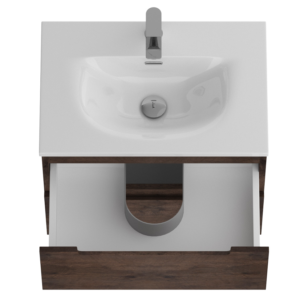 Тумба подвесная с раковиной BelBagno ETNA39-500/390-2C-SO-RW-P+BB-8099-3-50