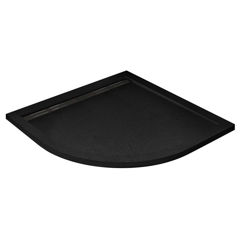 Поддон из искусственного мрамора 90х90 Cezares TRAY-AS-R-90-30-NERO без сифона