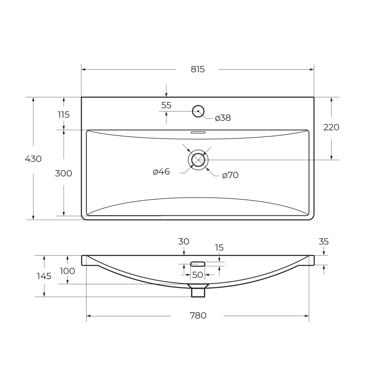 Подвесная тумба с раковиной Belbagno DUE, 80 см Белый металлик DUE-800-2C-SO-BM-P + BB-8076-3-80