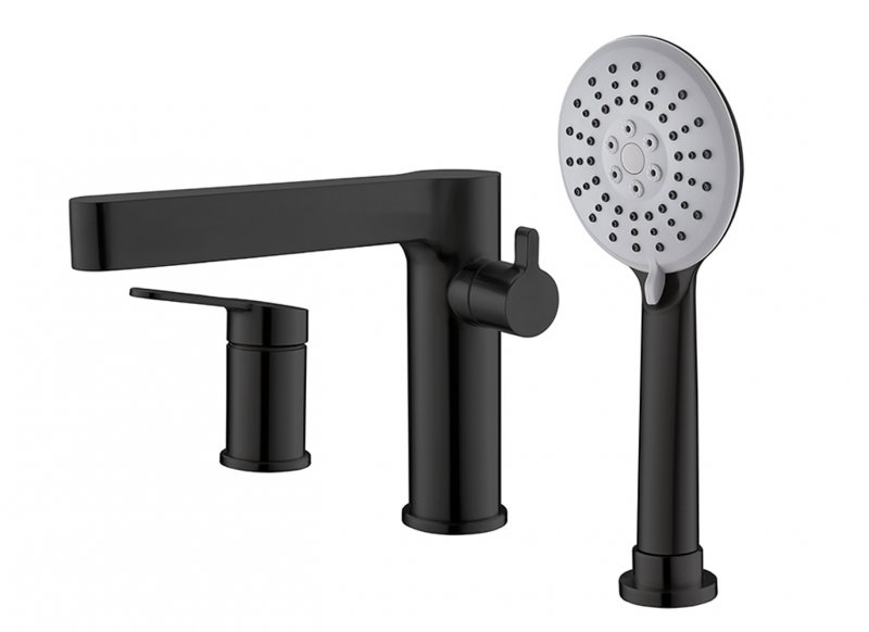 купить Смеситель на борт ванны BELBAGNO DELTA DEL-BVD3-NERO 