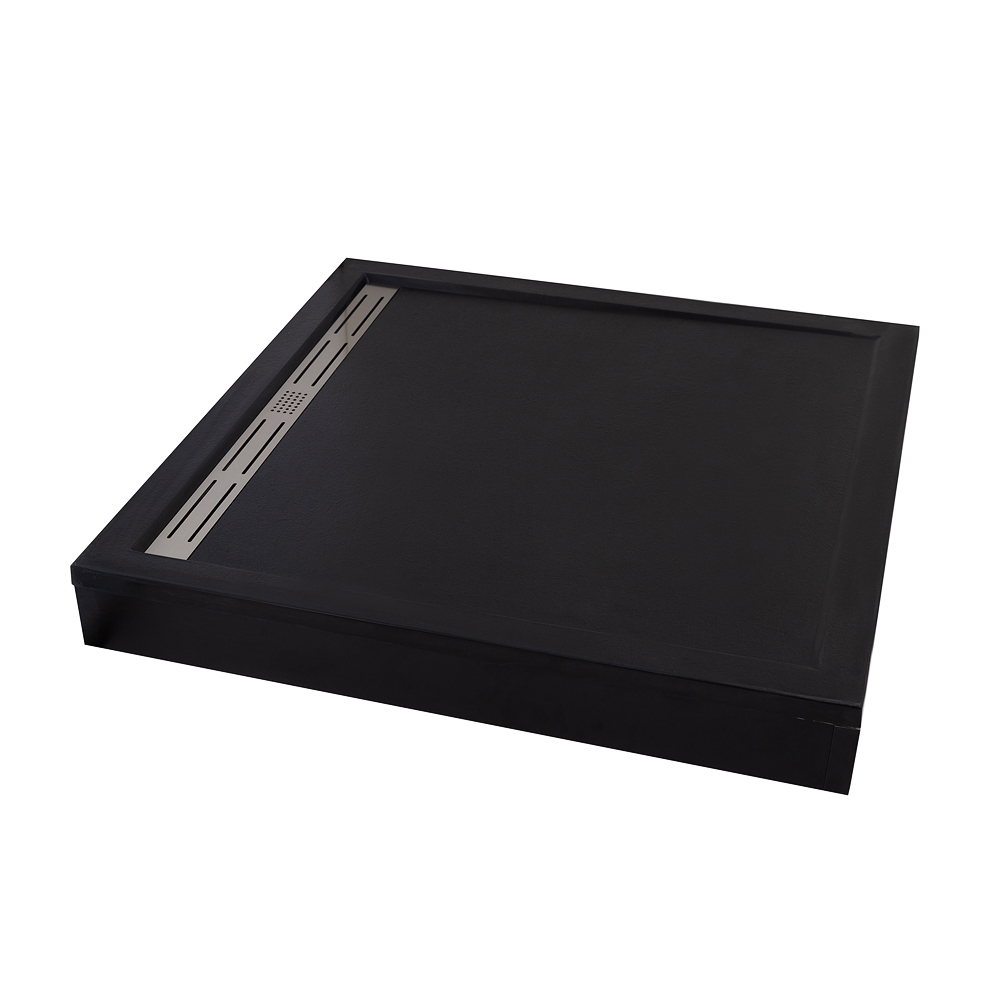 Поддон из искусственного мрамора 90х90 Cezares TRAY-AS-A-90-30-NERO без сифона