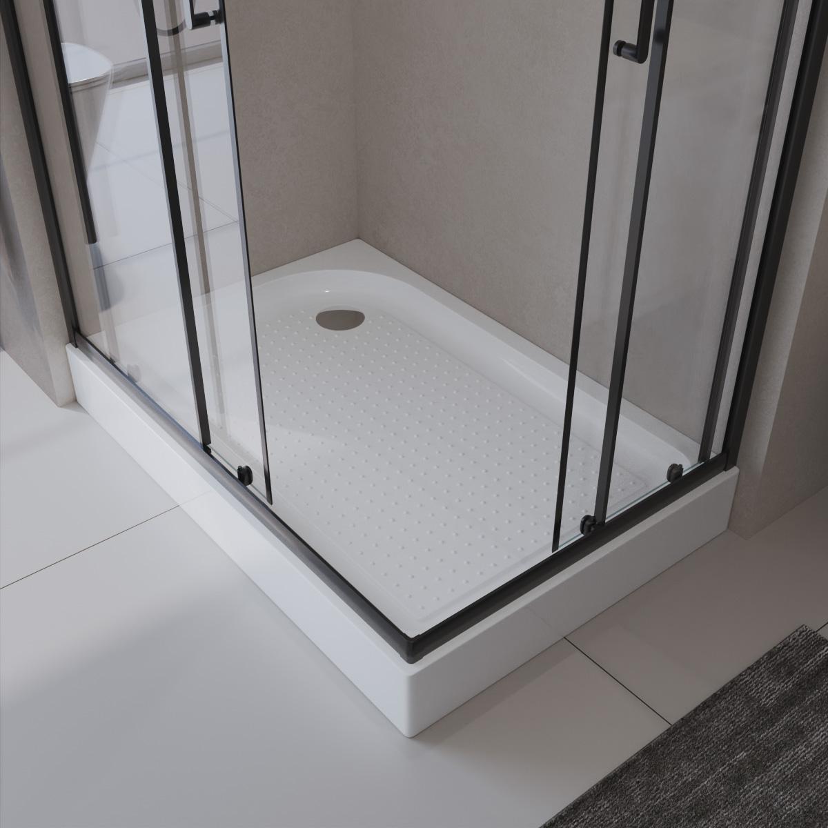 Акриловый поддон 100х80 левосторонний BelBagno TRAY-BB-AH-100/80-15-W-L с сифоном