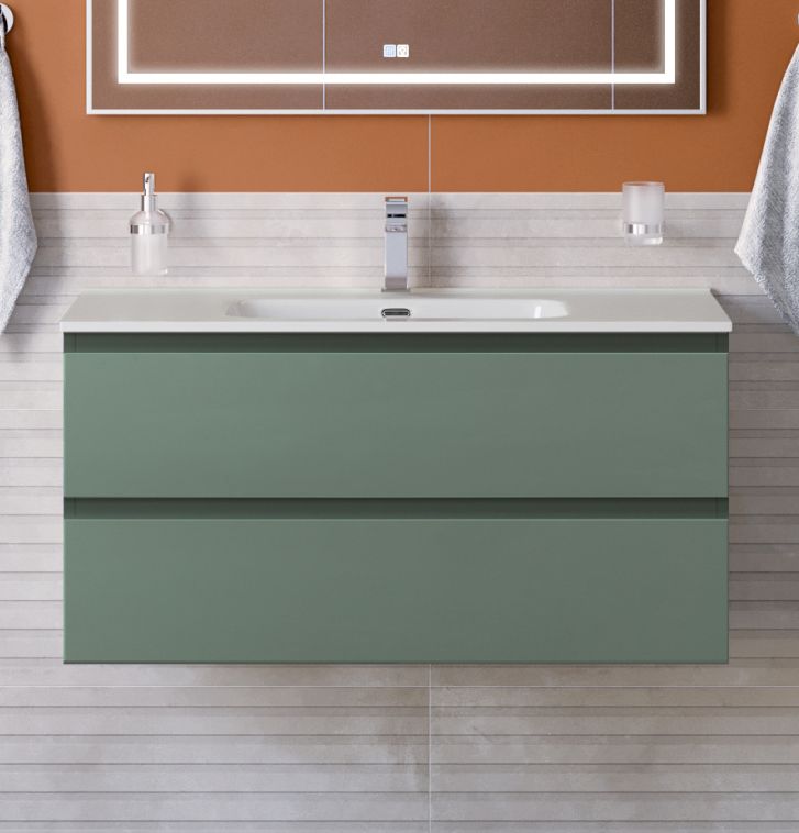 купить Тумба с раковиной подвесная BelBagno KRAFT-1000-2C-SO-VO Еловый матовый, раковина белая BB1000ETL 