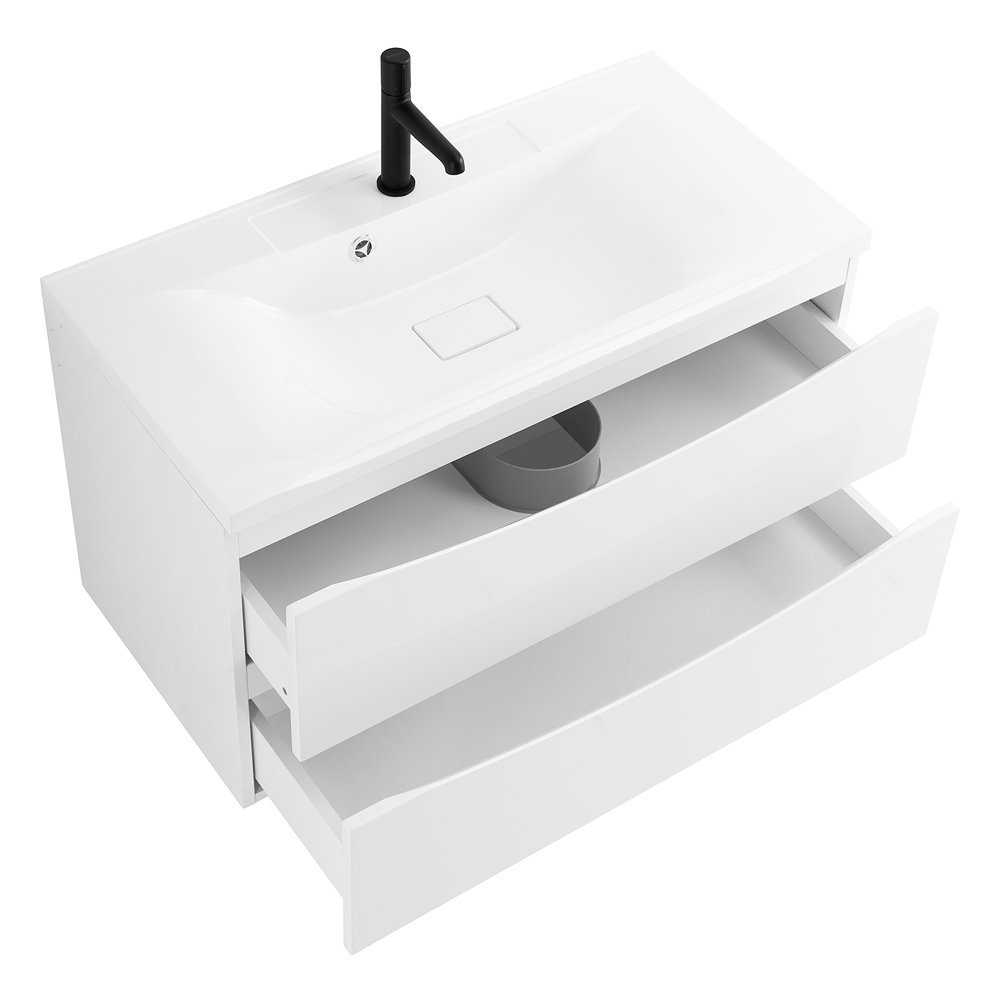 Тумба подвесная с раковиной BelBagno MARINO-1000-2C-SO-BL-P