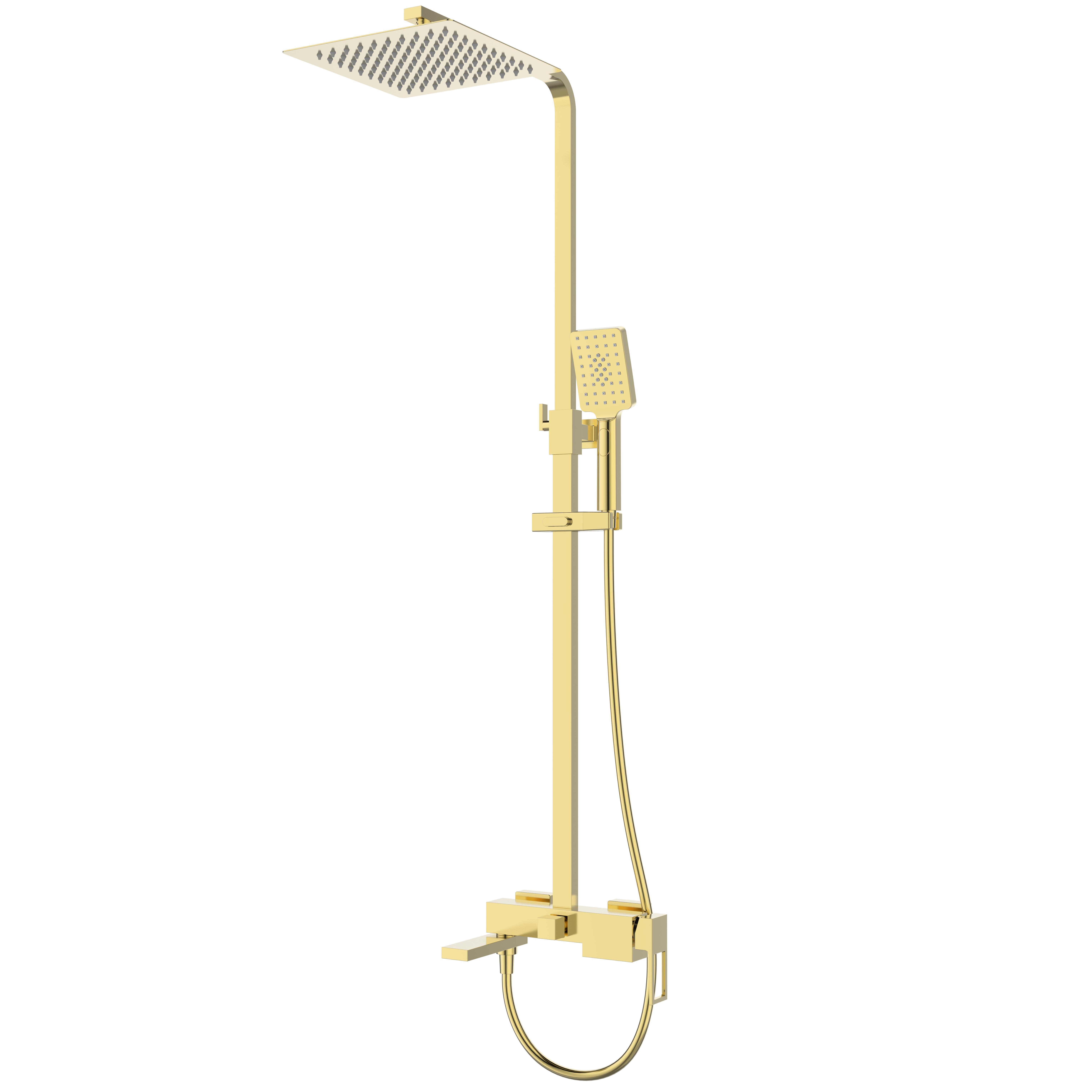 Душевая стойка BelBagno LUCE с изливом LUC-VSCM-ORO