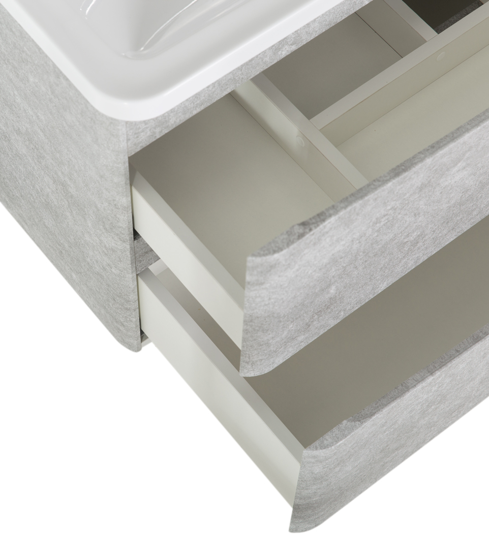 Мебель для ванной комнаты подвесная BelBagno ACQUA-800-2C-SO-CVG 80см Cemento Verona Grigio 
