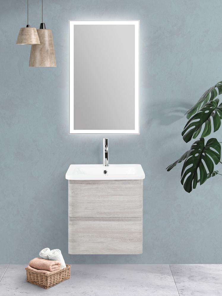 Тумба подвесная с керамической раковиной BelBagno ALBANO-CER-600-2C-SO-RVB