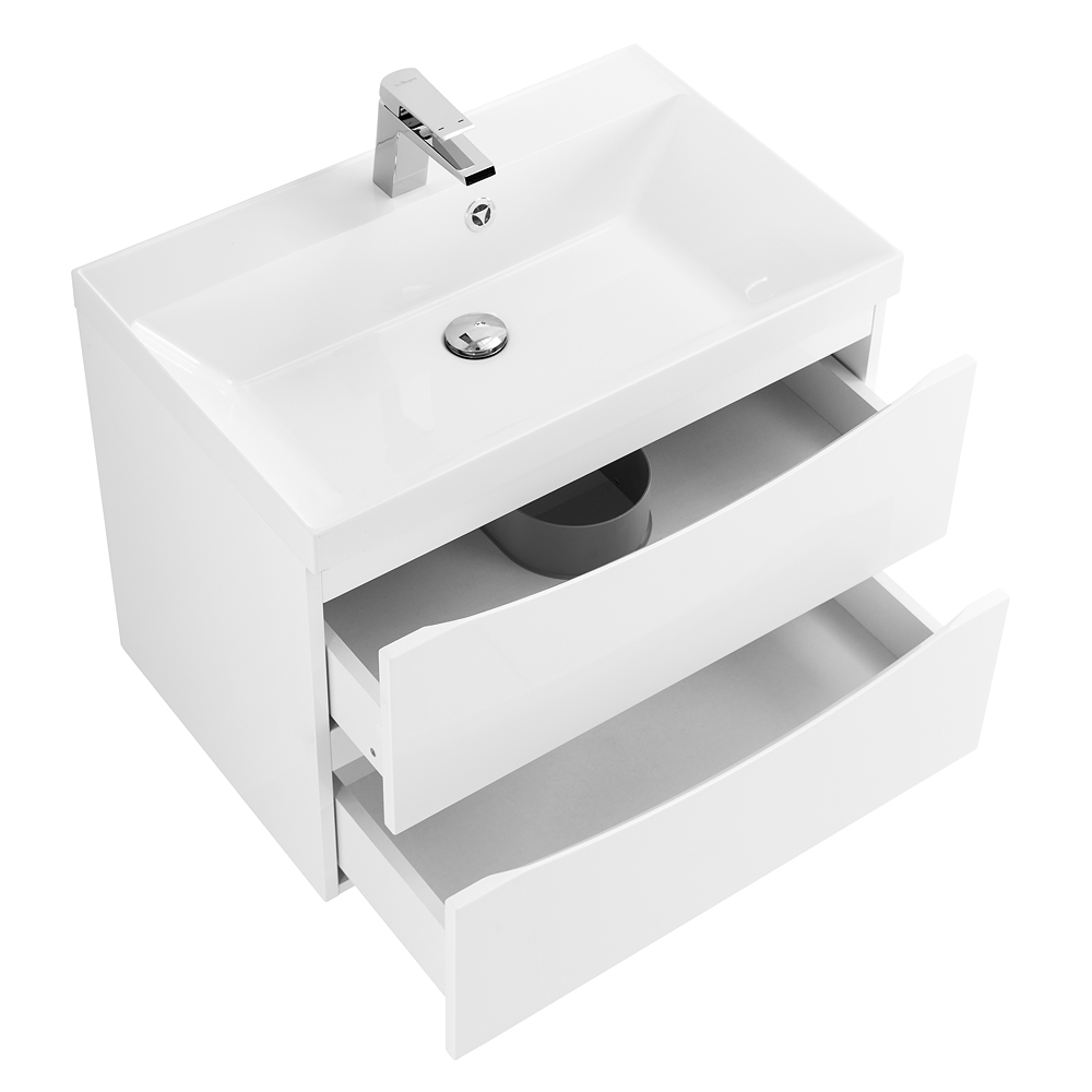 Тумба подвесная с раковиной BelBagno MARINO-600-2C-SO-BL-P