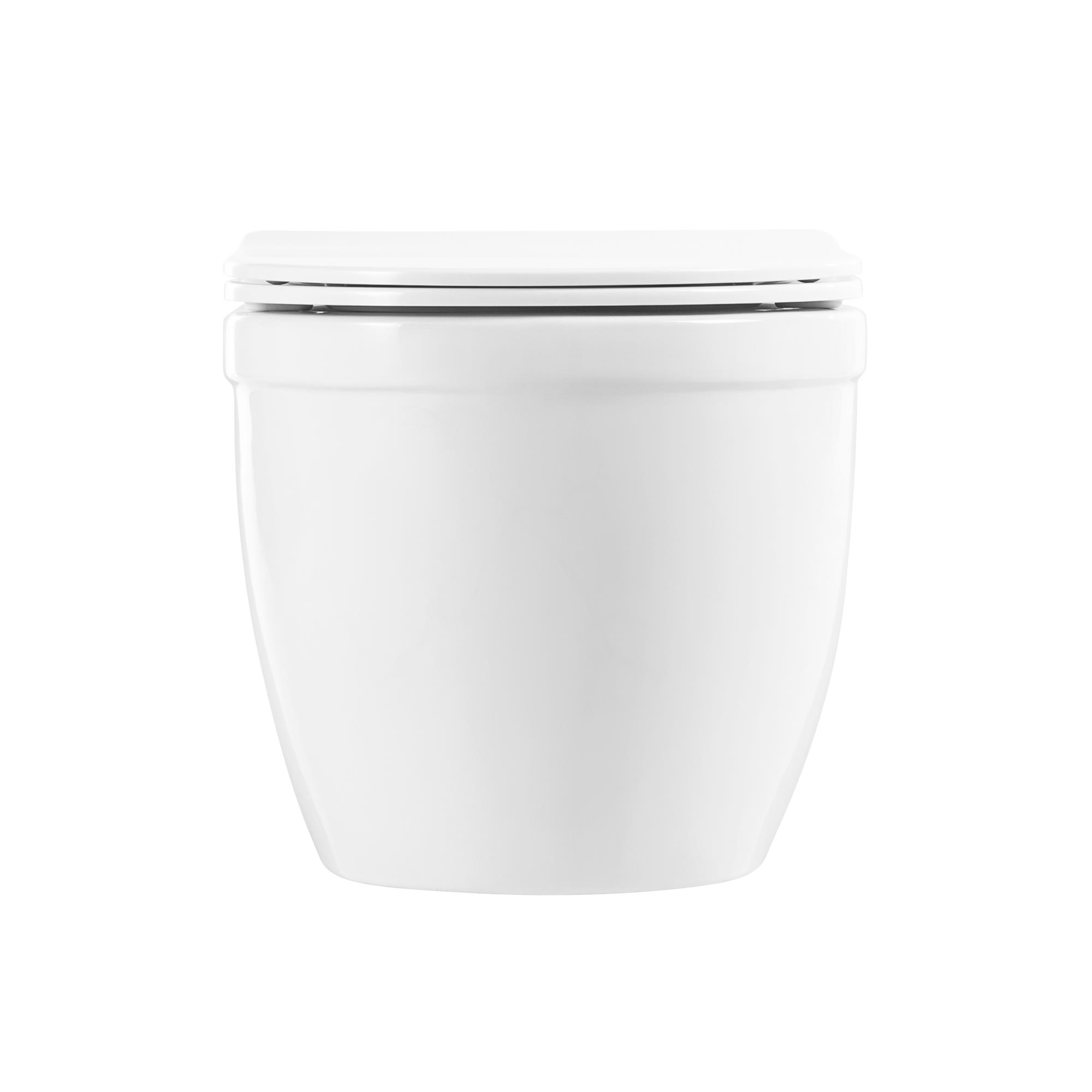 Унитаз подвесной безободковый c сиденьем BelBagno LOTO BB070CHR/SC