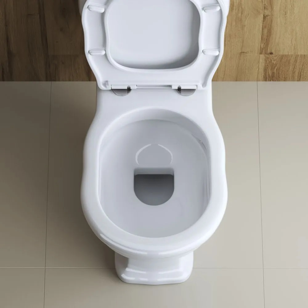 Унитаз компакт безободковый с сиденьем P-trap BelBagno BOHEME BB115CPR + BB115T