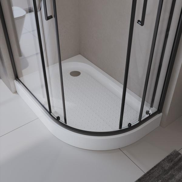 Акриловый поддон 100х80 левосторонний BelBagno TRAY-BB-RH-100/80-550-15-W-L с сифоном