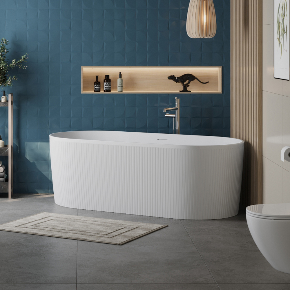 Ванна акриловая отдельностоящая матовая BelBagno BB411-1700-800-MATT