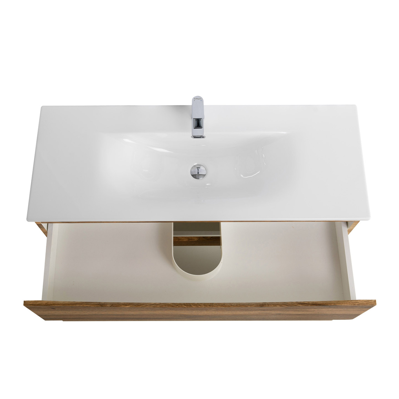 Тумба с раковиной подвесная BelBagno MARINO-CER-N-1200-2C-SO-RR-P Rovere Rustico, раковина белая BB-8099-120