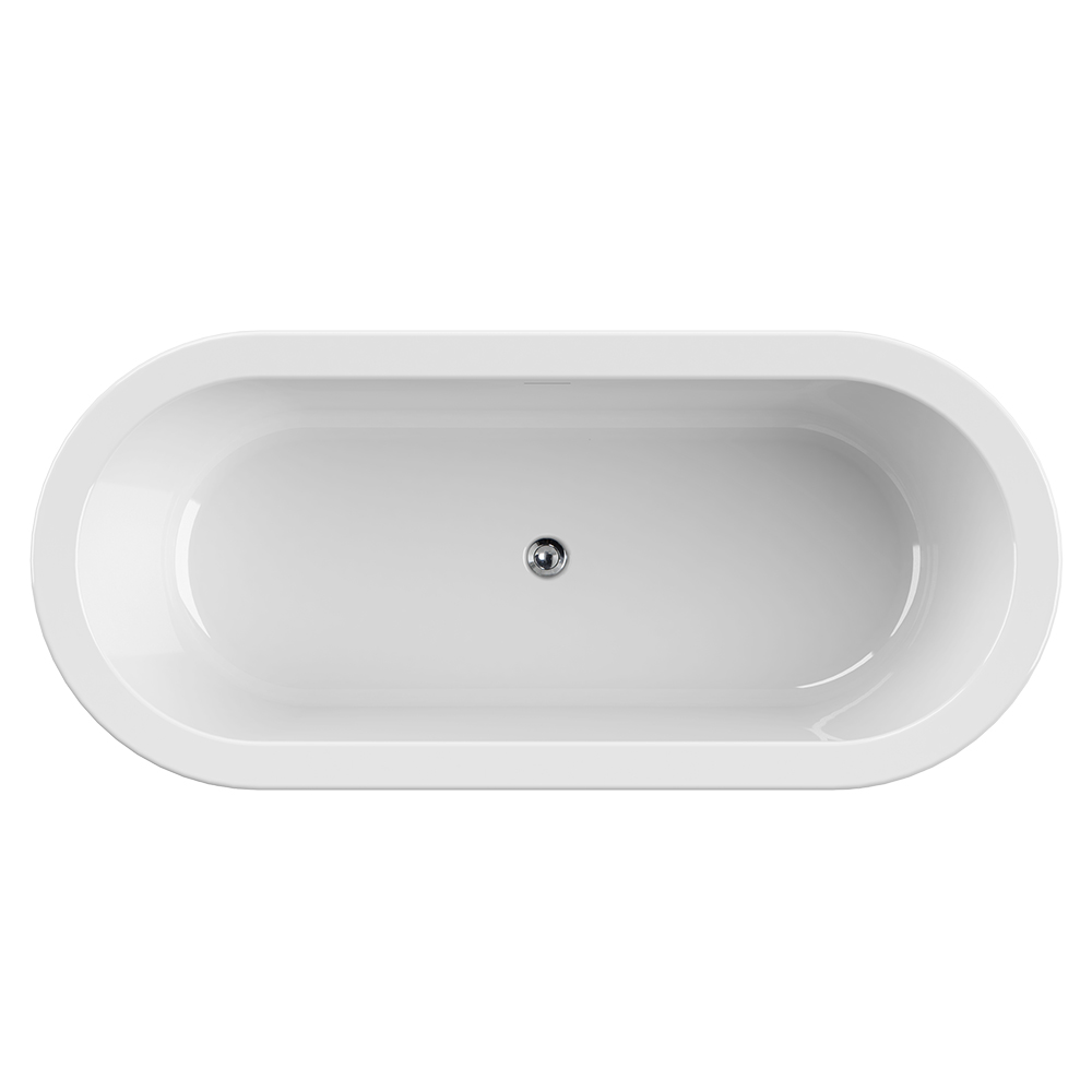 Ванна акриловая 180х80 отдельностоящая Cezares SLIM CENTRAL-180-80-60-W37-SET