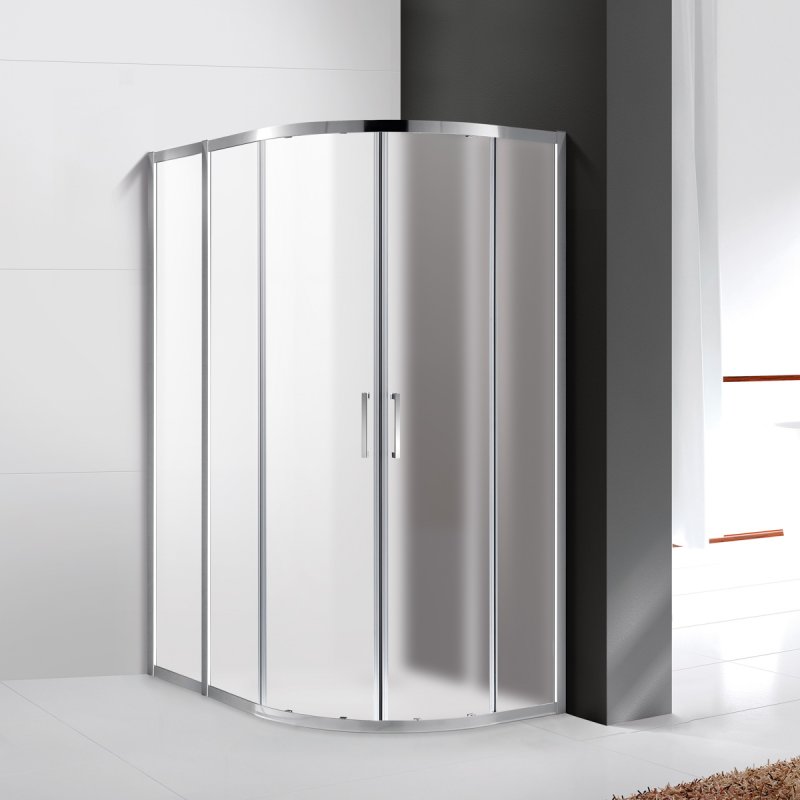 Душевой уголок Cezares MOLVENO-RH-2-100/80-P-Cr, 100х80х195, профиль хром, стекло Punto матовое