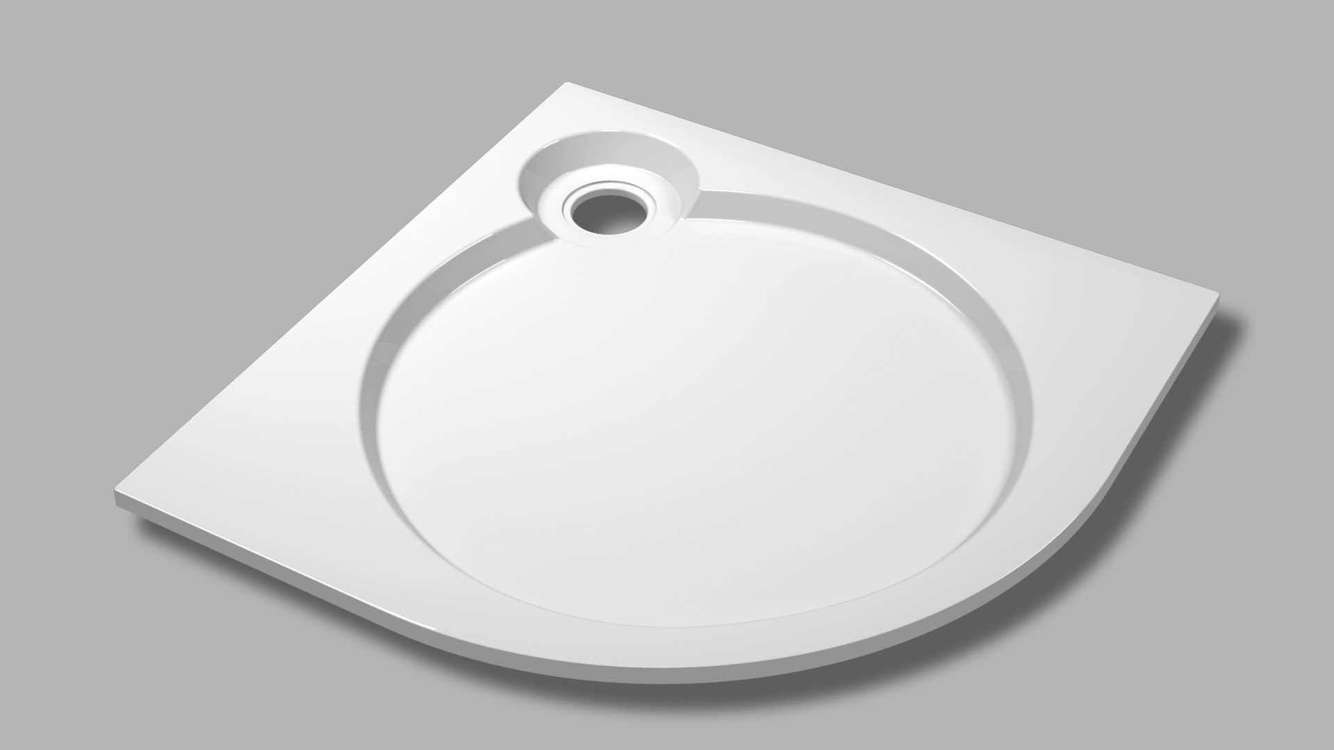 Душевой поддон из искусственного мрамора 90х90 Cezares TRAY-S-R-90-550-56-W без сифона
