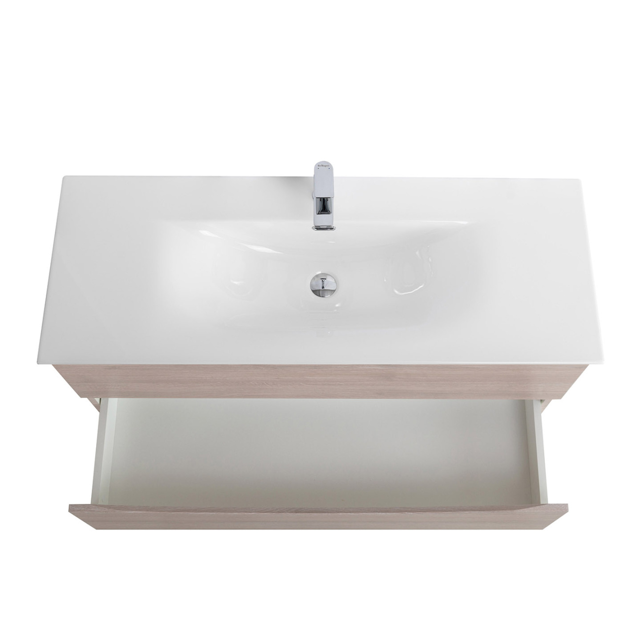 Тумба с раковиной подвесная BelBagno MARINO-CER-N-1200-2C-SO-RG-P Rovere Grigio, раковина белая BB-8099-120
