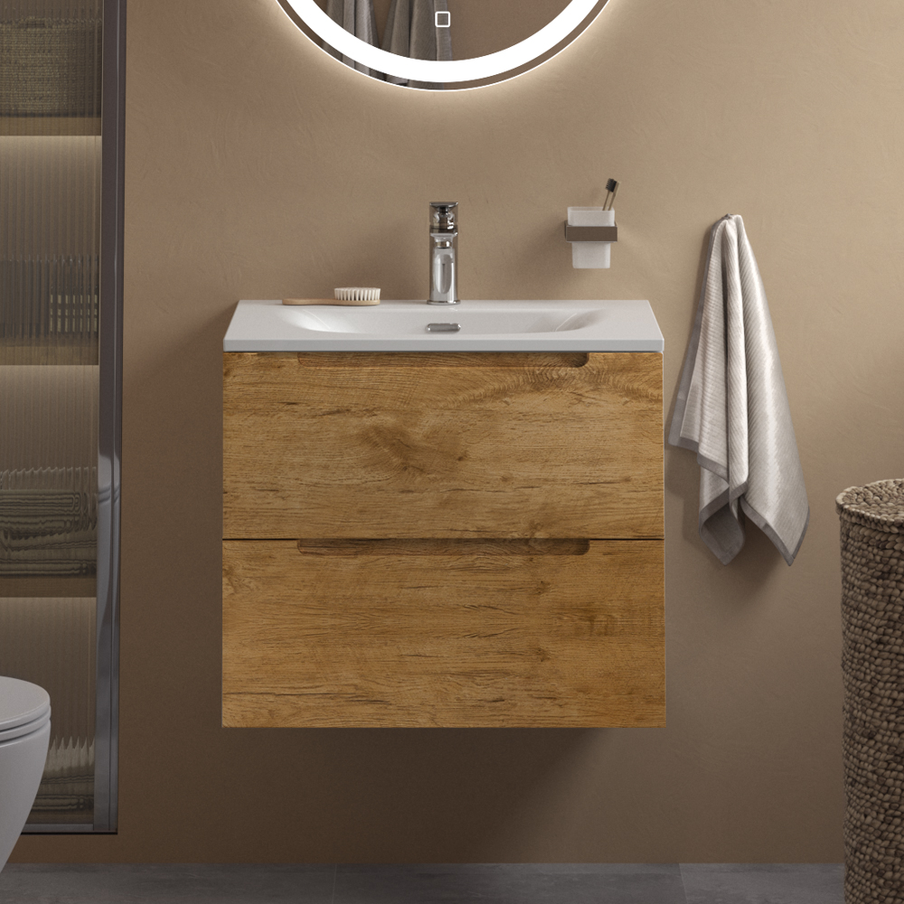 Тумба подвесная с раковиной BelBagno ETNA39-700/390-2C-SO-RN-P+BB-8099-3-70