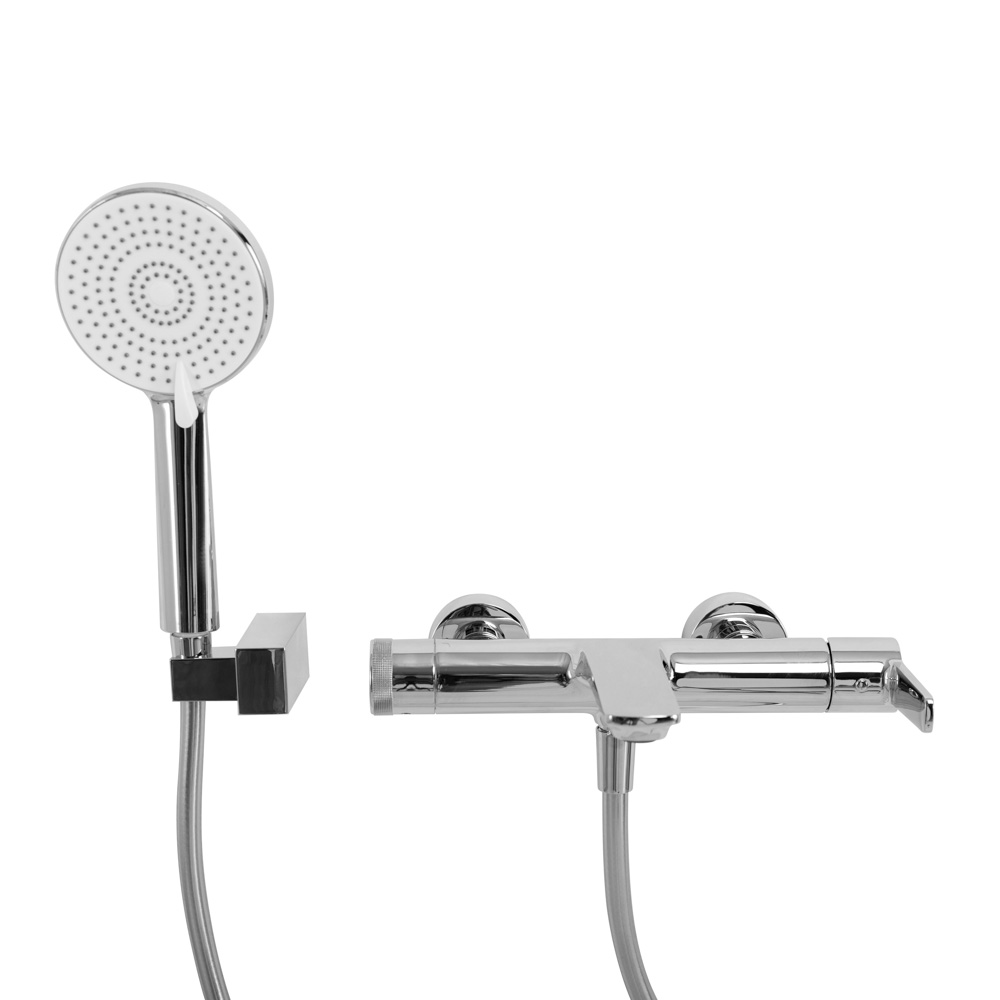 Смеситель CEZARES LUX-VD-01 для ванны и душа в комплекте с ручным душем, шлангом и держателем