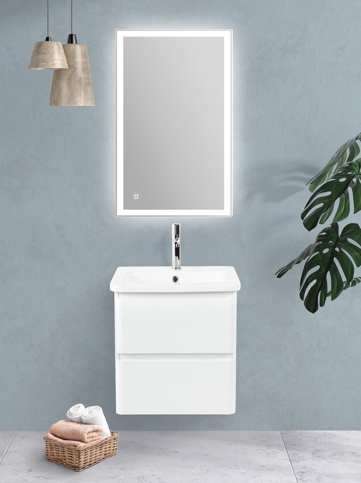 Тумба подвесная с керамической раковиной BelBagno ALBANO-CER-500-2C-SO-BL