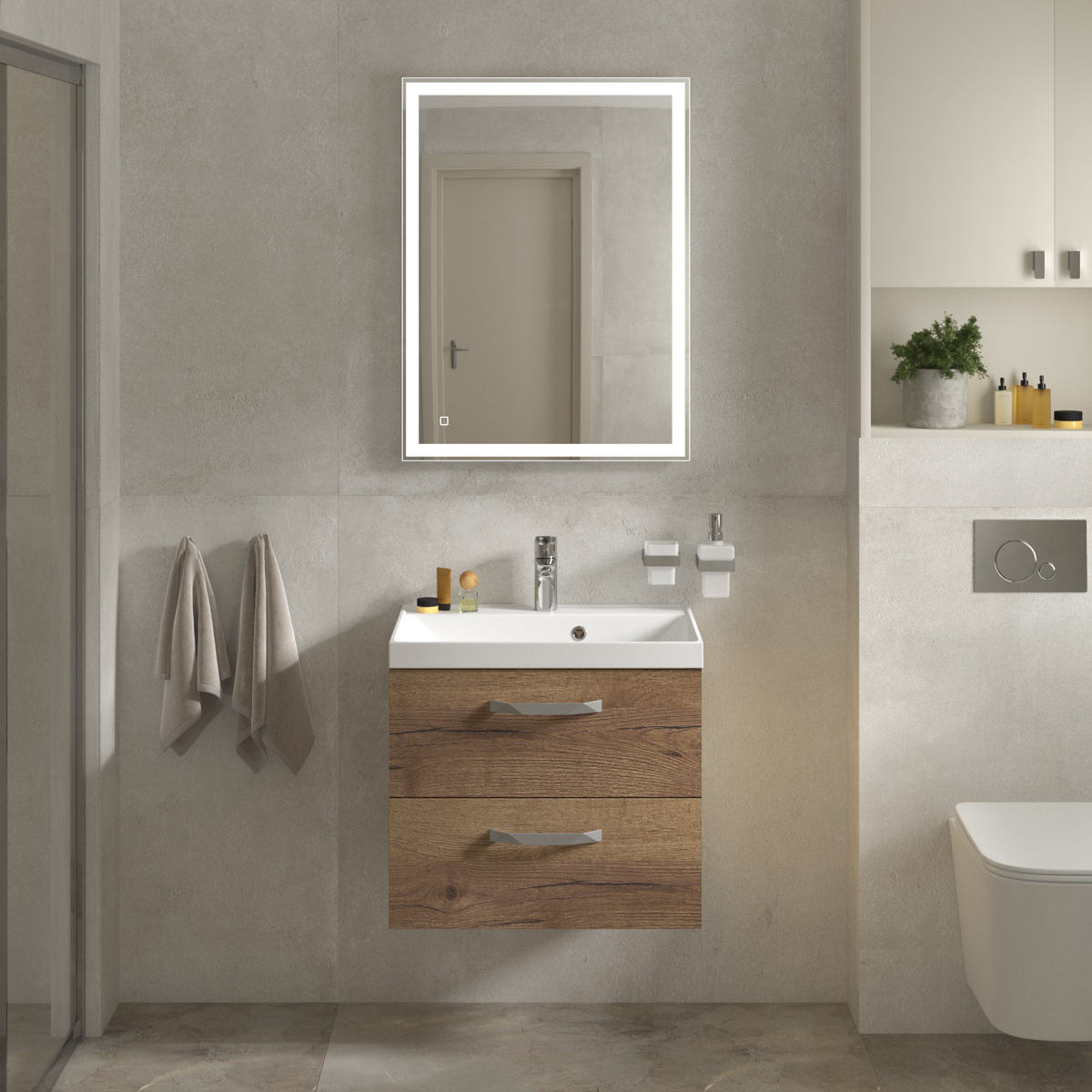 Тумба в раковиной BelBagno AURORA-700-2C-SO-RT