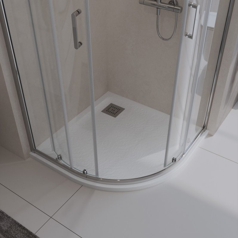 Поддон из искусственного мрамора Belbagno TRAY-MR-UNO-R-90-550-35-W-CR