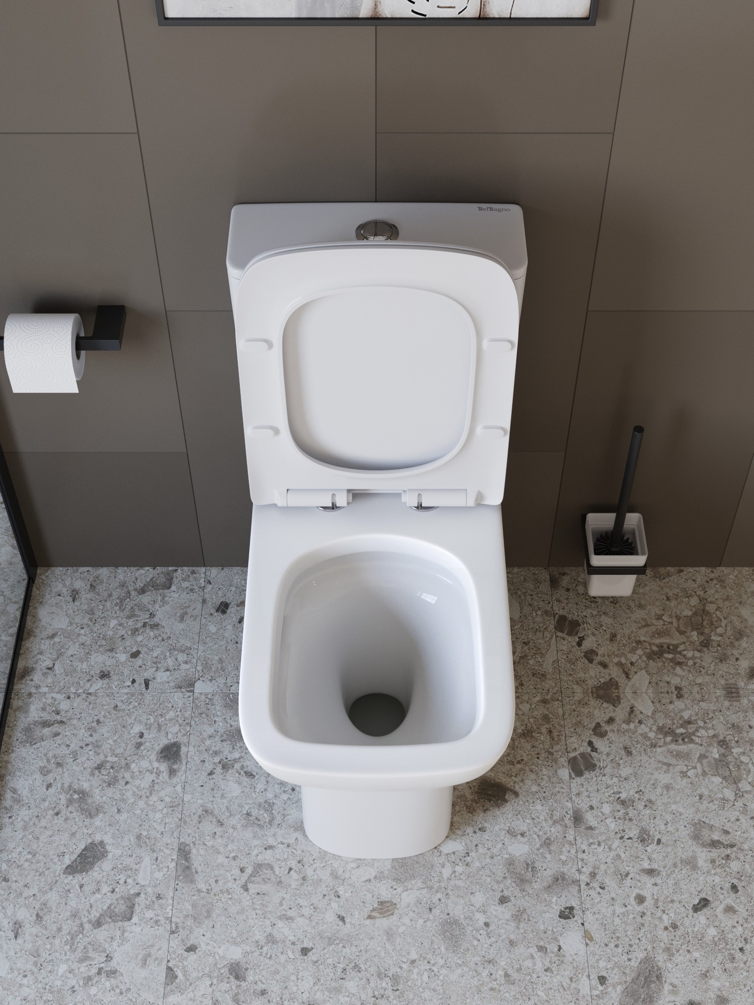 Унитаз-компакт BelBagno ROMANO -TOR BB2803CP/T-TOR/SC с сиденьем и смывом TORNADO