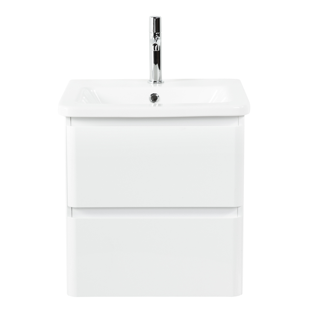 Тумба подвесная с керамической раковиной BelBagno ALBANO-CER-600-2C-SO-BL